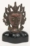 Untitled by Tibetan Bronze Head, Bronze and wood, offered Mar 2023