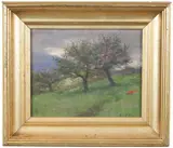 Spring by Daniel Francois Santry, 1907, Oil on artist board, offered Mar 2023