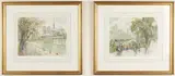 Along the Grand Canal Amsterdam, Holland by Hans V. Figura, Etching, offered Mar 2023