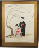 Painting ( by Barbara Hughes, gouache) on Japan paper, offered Mar 2023