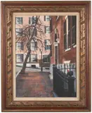 Beacon Hill, Boston by Joy Biddle, Oil on canvas, offered Mar 2023