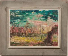 Untitled by Tanju, Oil on artist board, offered Dec 2022