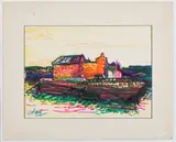 Coastal Scene by Jean Volang, Gouache on paper, offered Dec 2022