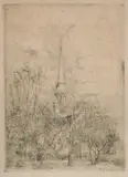 Untitled by Louis Orr, Etching on Japan paper, offered Dec 2022