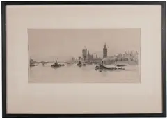 Westminster by Frank Harding, Etching, offered Dec 2022