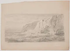 Waves Crashing into Rocks with Three Seagulls by William Trost Richards, Pencil on paper, offered Dec 2022