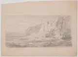 Waves Crashing into Rocks with Three Seagulls by William Trost Richards, Pencil on paper, offered Dec 2022