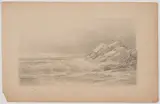 Waves Crashing into Rocks and Ship on Distant Horizon by William Trost Richards, Pencil on paper, offered Dec 2022