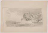 Waves Crashing into Cliffs.' by William Trost Richards, Pencil on paper, offered Dec 2022