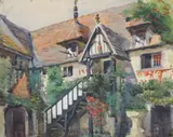 Untitled by Dora Louise Murdoch, Watercolor on paper laid on board, offered Dec 2022