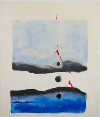 Untitled by Marietta Berman, Gouache on paper with etching verso, offered Dec 2022