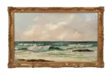 Untitled - Seascape with Ships - late 19th century by Horace Hale Stanton, oil on canvas, sold Jun 2024