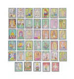 Untitled - 40 piece group of figural and non-figural cards by Frédéric Bruly Bouabré, mixed media on card stock, sold Jun 2024