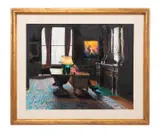 Untitled - Figural Interior Scene by Harry McCormick, oil on canvas, sold Jun 2024