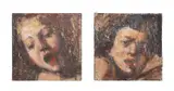 Self-Caravaggio and Me - 2006 by Rimi Yang, oil on wood panel, sold Jun 2024