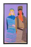Untitled - Female Figural Portrait by Robbie Tillotson, acrylic and mixed media on paper, sold Jun 2024