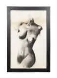 Untitled - Study of a Nude Woman by Todd Murphy, charcoal on paper, sold Jun 2024