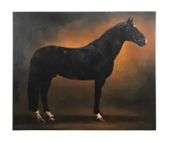Black Horse #2 - 2010 by James McLaughlin Way, oil on canvas, sold Jun 2024