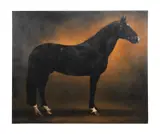 Black Horse #2 - 2010 by James McLaughlin Way, oil on canvas, sold Jun 2024