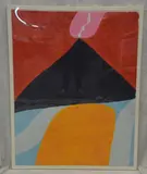 Abstract Print by Carol Summers, woodcut on paper, sold Dec 2018