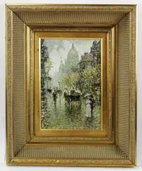 titled Jump by Nikolai Dmitriyevich Kuznetsov, oil on canvas, sold Nov 2022