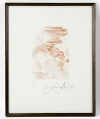 Einstein by Salvador Dalí, etching, sold Jan 2023