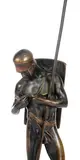 Untitled by Ludwig Eisenberger, Bronze of a gladiator with spear and shield on marble base, sold Jul 2021