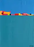 Abstract Landscape by Trevor Coleman, oil on canvas, sold Jul 2021
