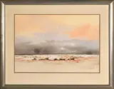 Desert Landscape by Richard Rennie, watercolour on paper, sold Jul 2021