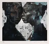 Portrait of Two Women by Lionel Smit, 2017, giclée print, sold Jul 2021