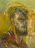 Self Portrait by Nils Burwits, oil on canvas, sold Jul 2021