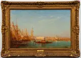 Venetian canal scene by Félix Ziem, oil on panel, sold Feb 2021