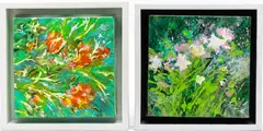 Untitled by Marilyn Perry, acrylic on canvas paintings, sold Feb 2021
