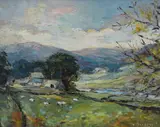 Untitled by Valter Bezins, oil on board, sold Nov 2025