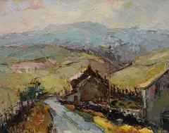 Untitled by Valter Bezins, oil on board, sold Nov 2025