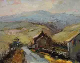 Untitled by Valter Bezins, oil on board, sold Nov 2025