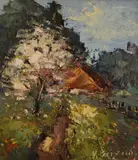 Untitled by Valter Bezins, Oil on board, sold Nov 2025
