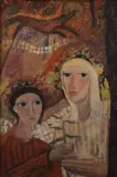 Pilgrim by Sharon Winter, Oil on board, sold Nov 2025