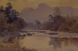 Langdale Pike from Valley by Percy Mason, Watercolour, sold Nov 2025