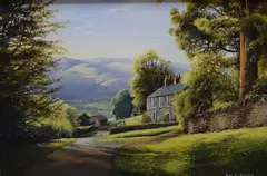 Patterdale Near Side Farm by Alan R. Thompson, Oil on board, sold Nov 2025