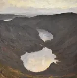 Untitled by M. Wilson, oil on canvas, sold Oct 2025