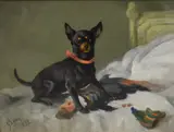 Untitled by G Boag, oil on board, sold Oct 2025