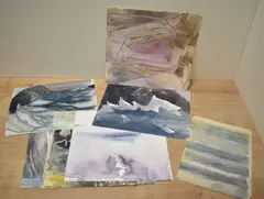 September Storm, Sound of Scarp by Norman Adams, Watercolour on paper, sold Oct 2025