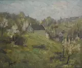 Green Spring by Herbert William Wright, oil on panel, sold Aug 2025
