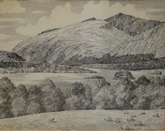 Ben Crucachan by Alfred Wainwright, ink, sold Aug 2025