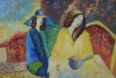 Untitled by T. Denver, oil on canvas, sold Aug 2025