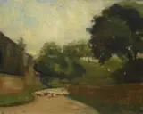 Untitled by William George Robb, oil on panel, sold Jul 2025