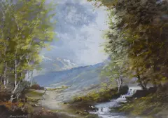 Untitled by Bernard Banks, gouache and watercolour, sold Jul 2025