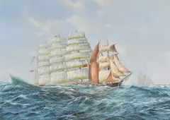 Untitled by Edward D. Walker, oil on canvas, sold Jun 2025