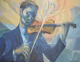 Untitled by Diana E Webbe, oil on canvas, sold May 2025